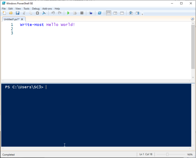 how to create a powershell script file and run it